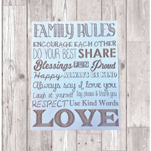Family rules laser engraved plaque - Fred And Bo