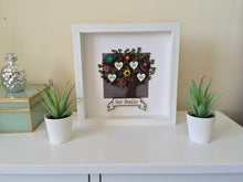 Family tree - Personalised handpainted with floral embellishments- framed - Fred And Bo