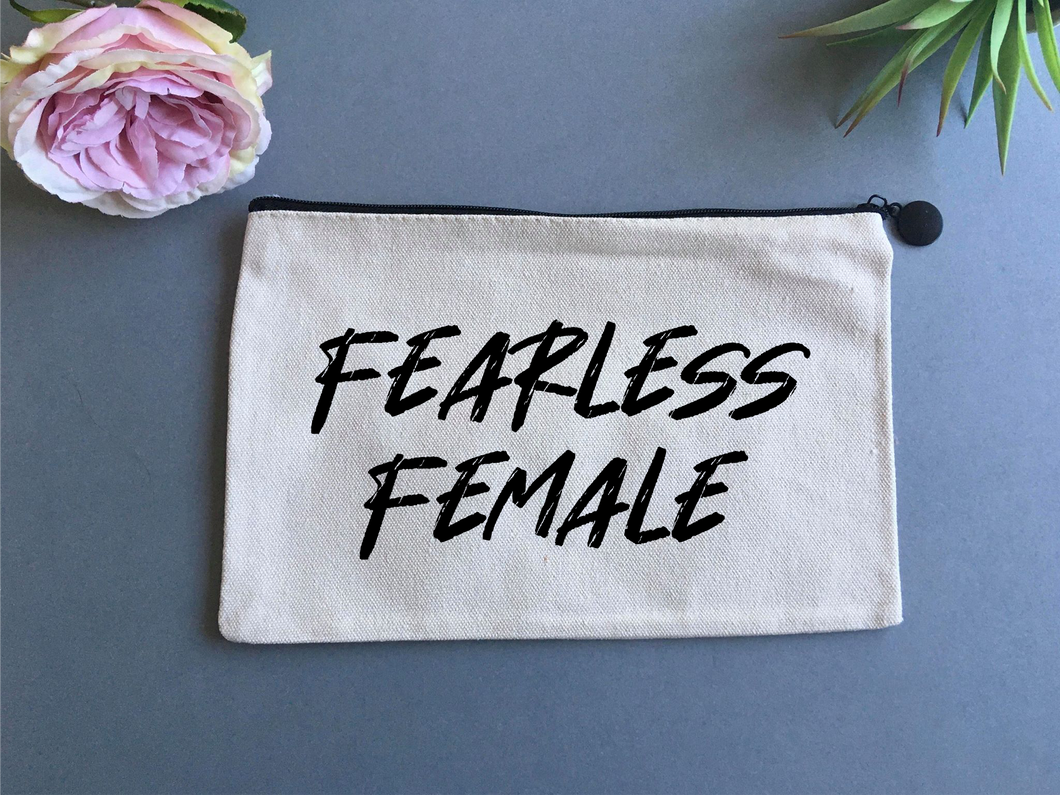 Linen pouch - Fearless Female - Fred And Bo