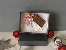 Mini Message Bottle- When feathers appear loved ones are near- Christmas Tree Ornament - Fred And Bo