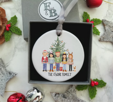 Festive Family Personalised-Ceramic Hanging Decoration