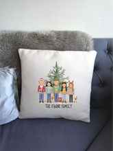 Festive Family Personalised Printed Cushion