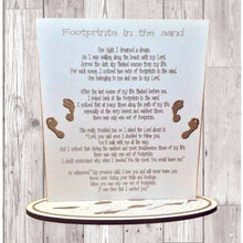 Footprints in the sand laser engraved plaque - Fred And Bo