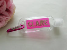 Personalised Hand Sanitiser Bottle 50ml - Funky Font Colour Block Pink - Refill Bottle