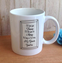 I'll love you forever quote ceramic mug - Fred And Bo