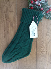 Personalised Knitted Christmas Stocking - Red, Green or Cream