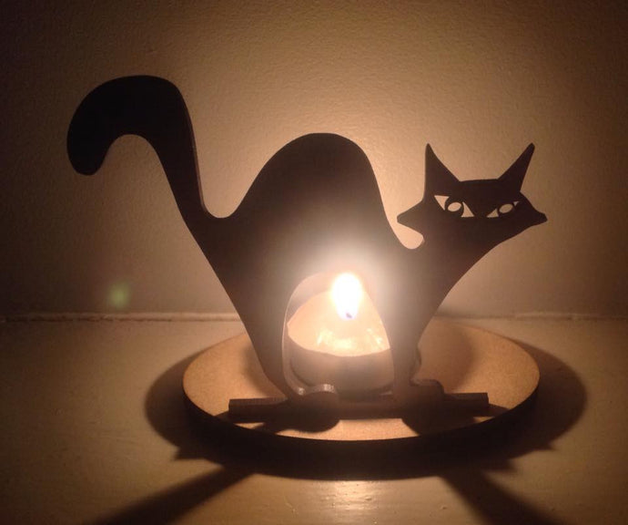 Halloween tea light cat - Fred And Bo