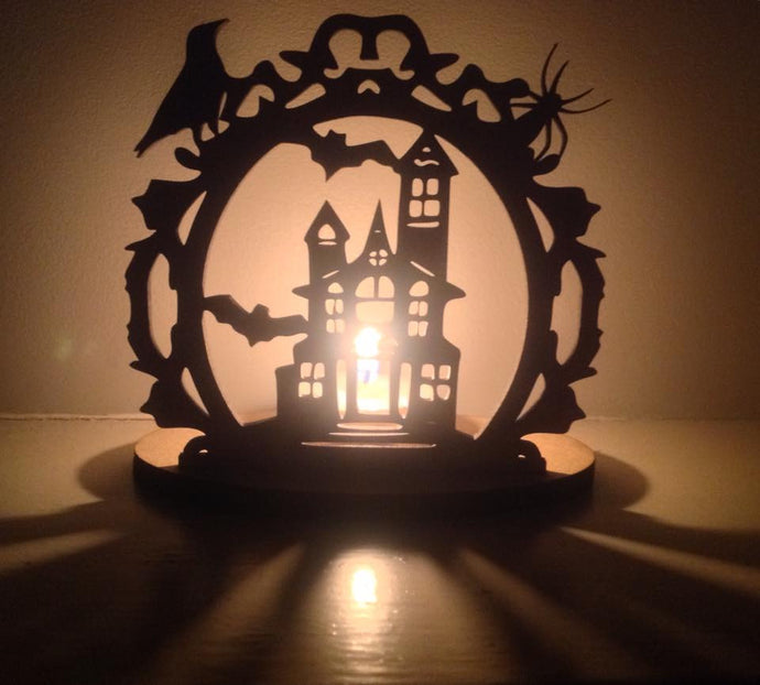 Halloween tea light spooky house - Fred And Bo