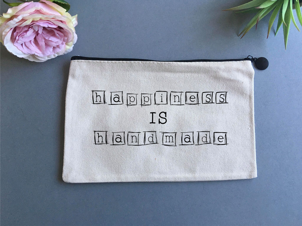 Linen pouch - Happiness is Handmade - Fred And Bo