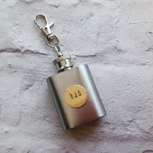 HIP FLASK KEYRING - hand stamped personalised gift - Fred And Bo