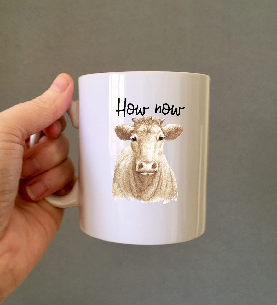 How now brown cow ceramic mug