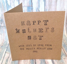 Hand stamped card "From the really really good one" - Fred And Bo