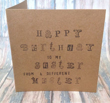 Hand stamped card "sister from a different mister" - Fred And Bo