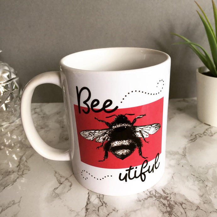 Bee utiful printed ceramic mug - Fred And Bo