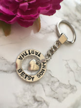 Hand stamped washer keyring- personalised with names - Fred And Bo