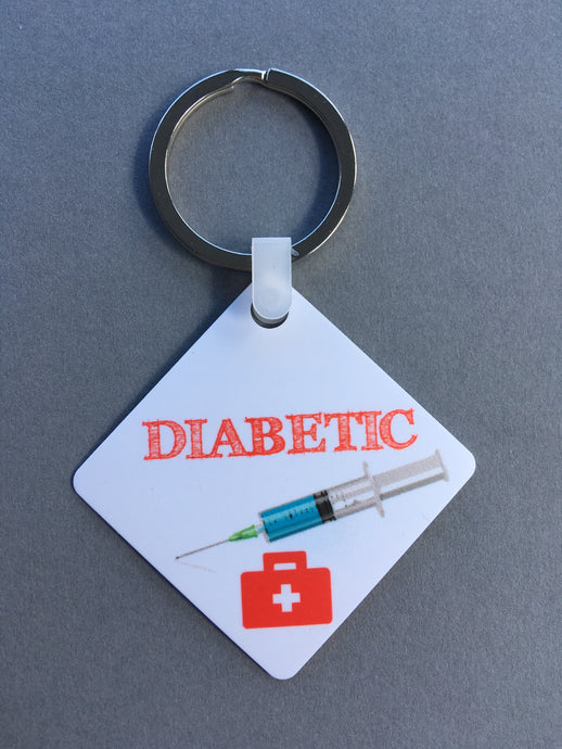 Diabetic Medical Alert Keyring. - Fred And Bo