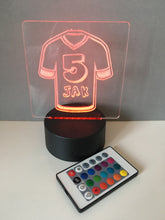 Football top Personalised Acrylic Colour Changing LED Night Light with remote control - Fred And Bo