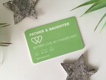 Wallet Card Insert - Father / Daughter - Personalised Gift Grandparent - Fred And Bo