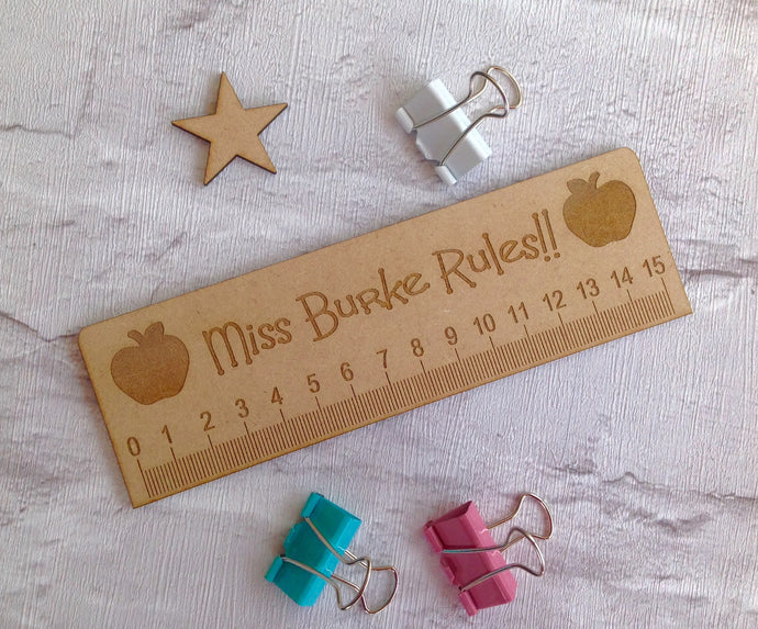 Personalised ruler - personalised gift - thank you teacher gift - Fred And Bo