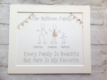 Stick family drawn print - Fred And Bo