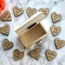 12 Things I love about .... Keepsake  - chest and hearts - romantic / wedding day gift - Fred And Bo