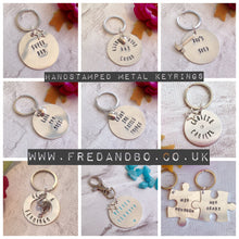 Super dad - hand stamped key chain - Fred And Bo