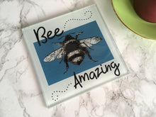 Bee-amazing - Bee sketch- printed glass coaster - Fred And Bo