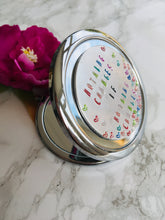 Compact Mirror- hand stamped- Nothing changes if nothing changes - Fred And Bo