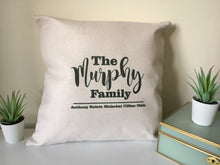 Family Name personalised printed cushion - Fred And Bo
