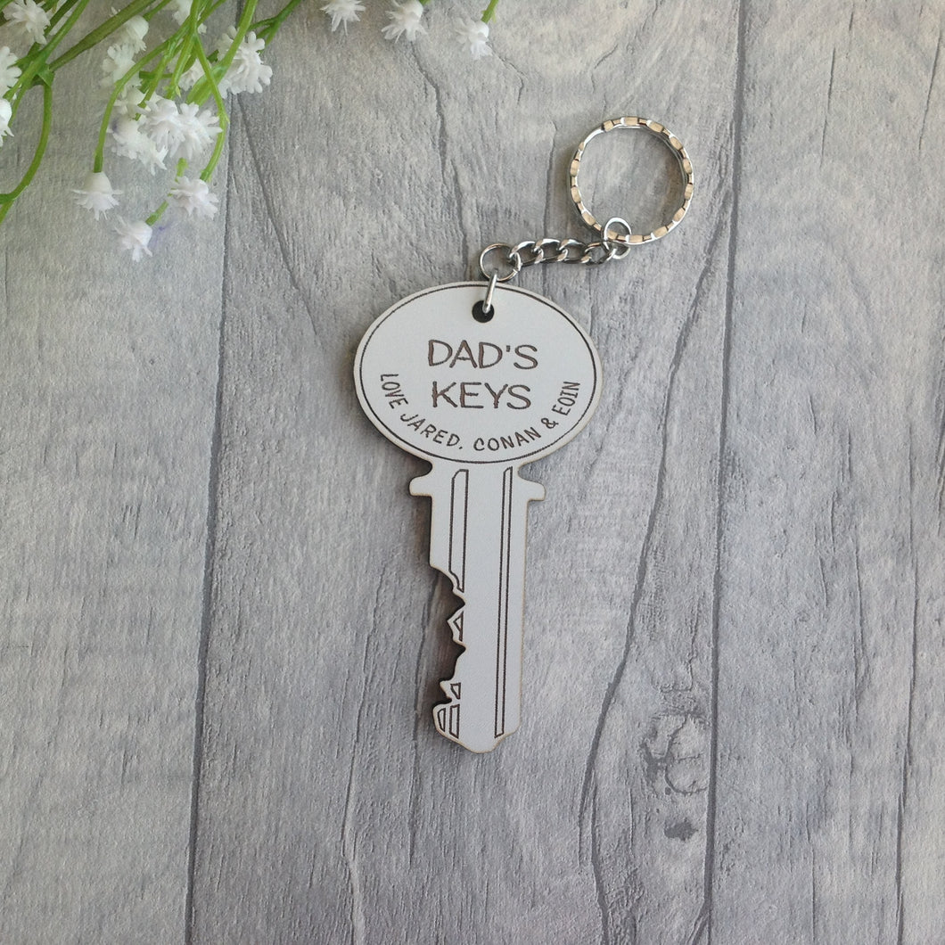 Dad's keys Father's Day personalised keyring - Fred And Bo