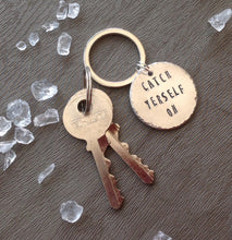 Catch yerself on- Belfast slang - hand stamped key chain - Fred And Bo