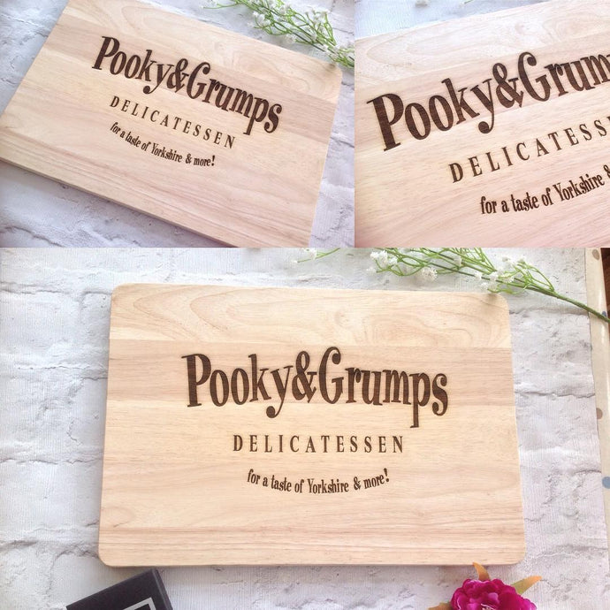 Personalised chopping board- business logo - Fred And Bo