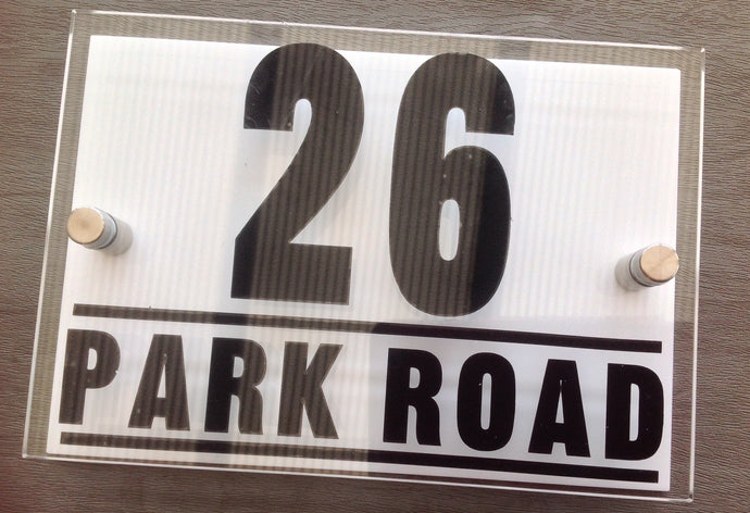Contemporary Door Number Plaque Personalised - Fred And Bo