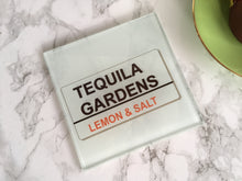 Tequila Gardens- street sign style- Alcohol gift- printed glass coaster - Fred And Bo