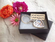 Longitude latitude place name keyring - map gift - Fred And Bo