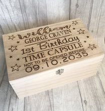 Personalised Wooden Baby Gift Box - Memory Keepsake Box - Fred And Bo