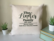 Family Name personalised printed cushion - Fred And Bo