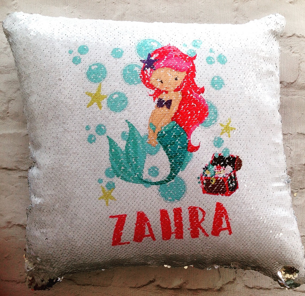 Personalised mermaid cushion deals