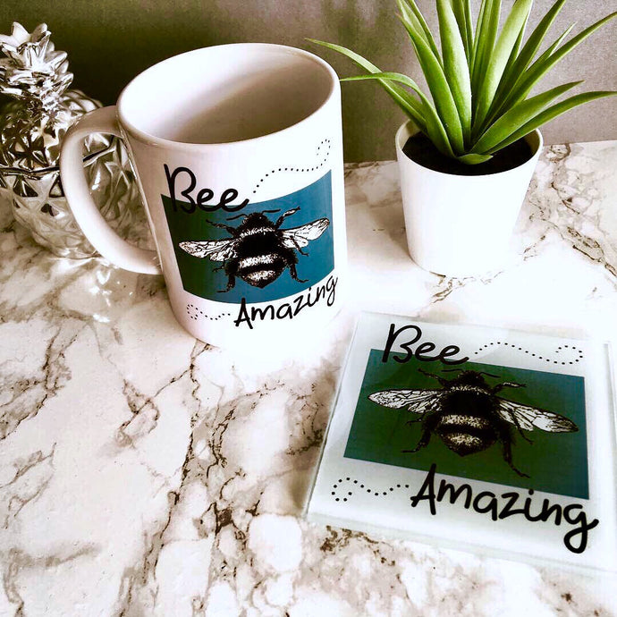 Mug & Coaster set- Bee amazing - Fred And Bo