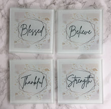 Positive affirmations Glass Coaster set of 4 - Fred And Bo