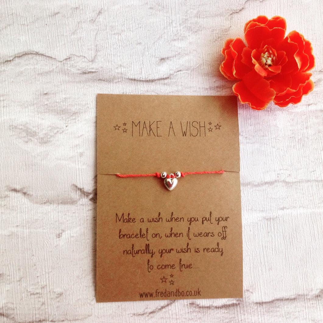 Heart shop wish bracelet