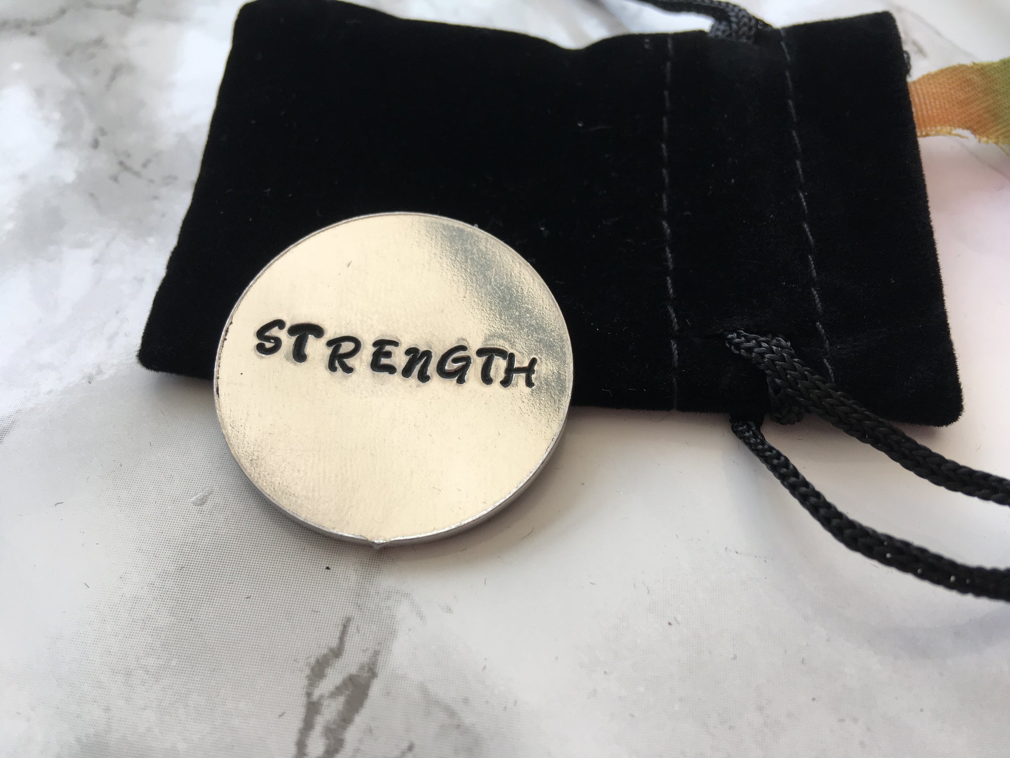 Strength token - positive mantra token - Hand Stamped – Fred And Bo