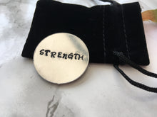 Strength token - positive mantra token - Hand Stamped - Fred And Bo