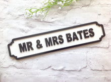 NAME (up to eight characters) personalised Railway street sign vintage style name plaque - Fred And Bo