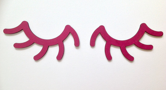 Sleepy lashes sleepy eyes laser cut wood wall decor - Fred And Bo