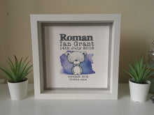 Personalised baby print - Box frame- animals - Fred And Bo