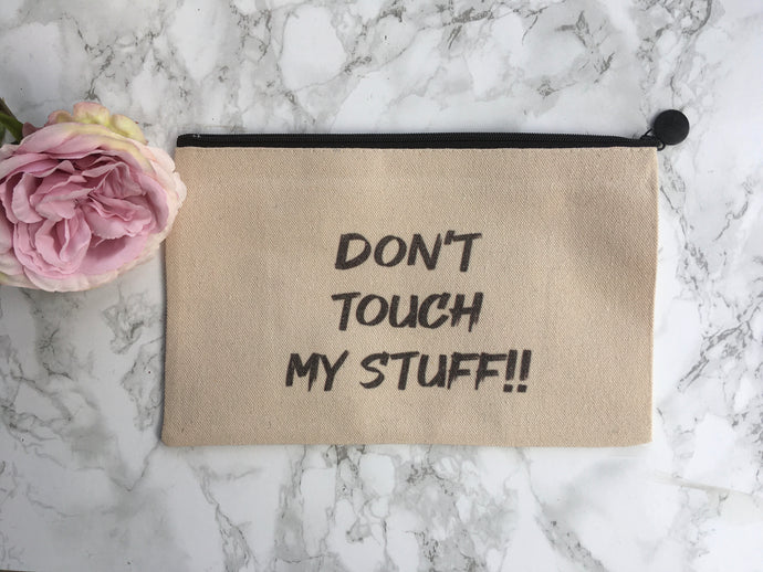 Linen pouch - Don't Touch My Stuff - Fred And Bo