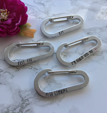 Best Dad- hand stamped carabiner key ring - Fred And Bo