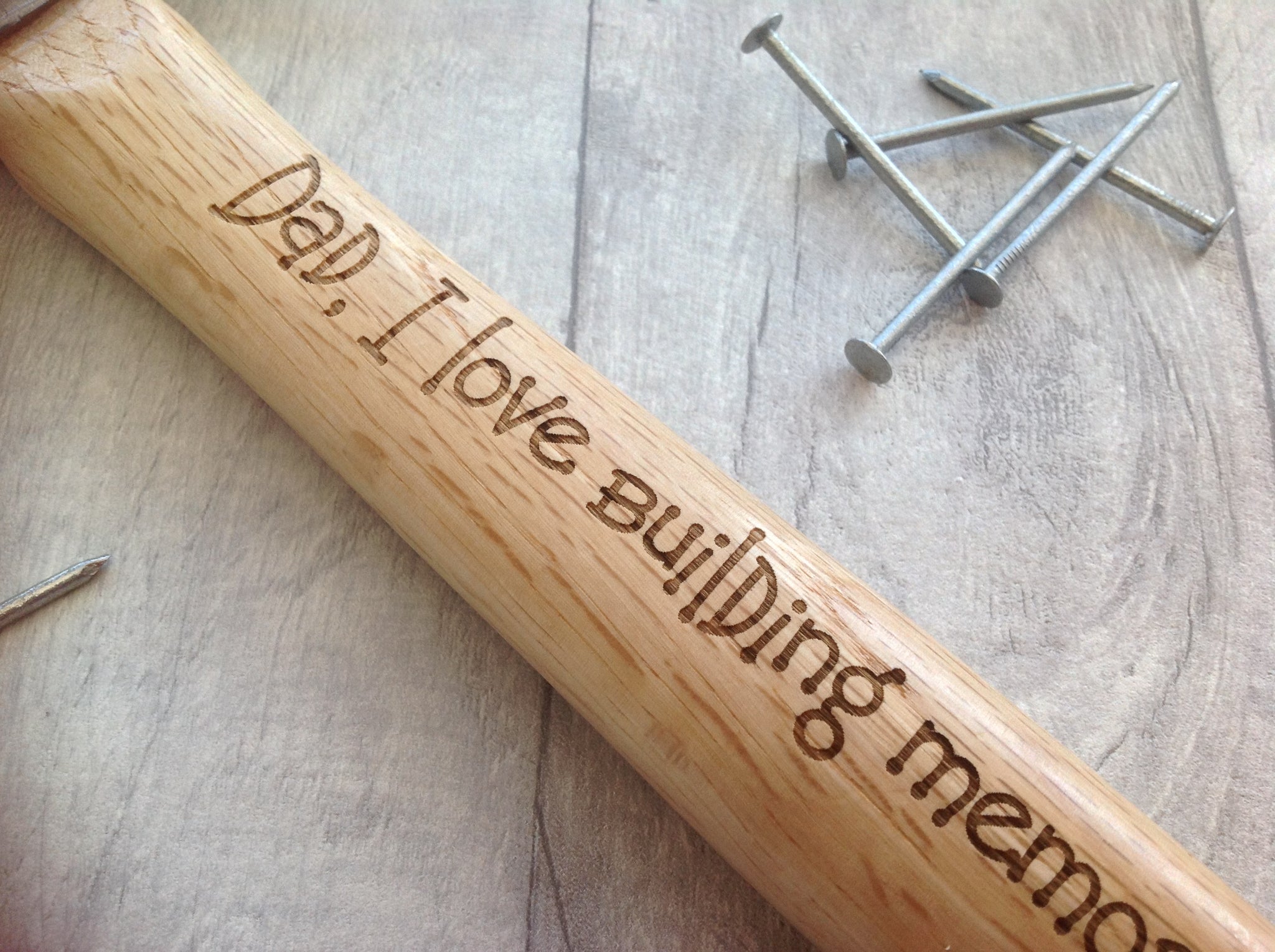 Custom Engraved Hammer, Personalized Wood Handle
