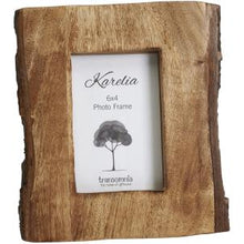 Natural wood photo frame with exposed bark - Fred And Bo